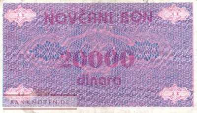Bosnien Herzegowina - 20.000  Dinara (#052Aa_VF)