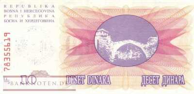 Bosnia and Herzegowina - 10.000  Dinara (#053h_UNC)