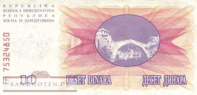 Bosnia and Herzegowina - 10.000  Dinara (#053h_VF)