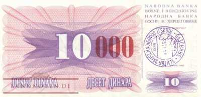 Bosnien Herzegowina - 10.000  Dinara (#053h_UNC)