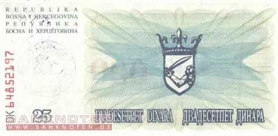 Bosnien Herzegowina - 25.000  Dinara (#054f_UNC)