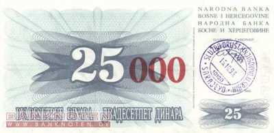 Bosnien Herzegowina - 25.000  Dinara (#054f_UNC)