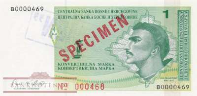 Bosnien Herzegowina - 1  Convertible Marka - SPECIMEN (#059aS-2_UNC)