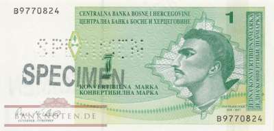 Bosnien Herzegowina - 1  Convertible Marka - SPECIMEN (#059aS-3_UNC)