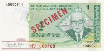 Bosnien Herzegowina - 1  Convertible Marka - SPECIMEN (#060S-2_UNC)