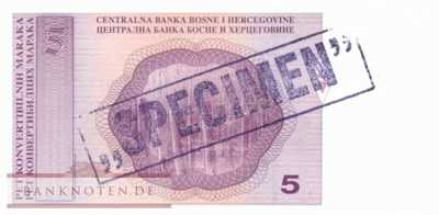 Bosnien Herzegowina - 5  Convertible Marka - SPECIMEN (#061aS2_UNC)