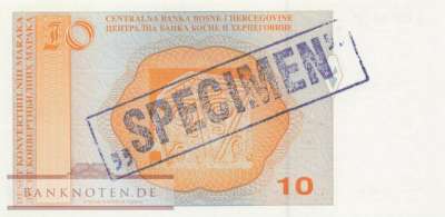 Bosnia and Herzegowina - 10  Convertible Marka - SPECIMEN (#063aS-2_UNC)