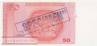 Bosnien Herzegowina - 50  Convertible Marka - SPECIMEN (#067aS-2_UNC)
