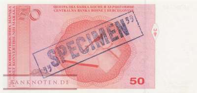 Bosnien Herzegowina - 50  Convertible Marka - SPECIMEN (#068aS-2_UNC)