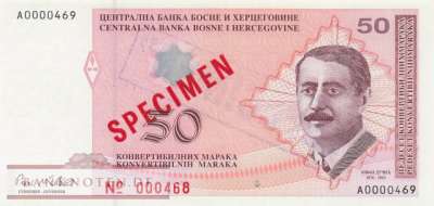 Bosnien Herzegowina - 50  Convertible Marka - SPECIMEN (#068aS-2_UNC)