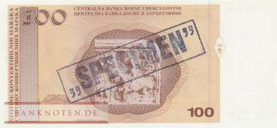 Bosnien Herzegowina - 100  Convertible Marka - SPECIMEN (#069aS-2_UNC)