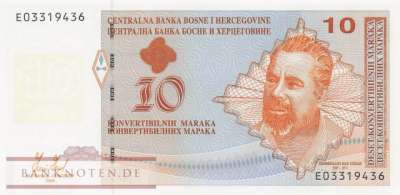 Bosnien Herzegowina - 10  Convertible Marka (#072_UNC)
