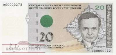 Bosnien Herzegowina - 20  Convertible Marka (#074_UNC)