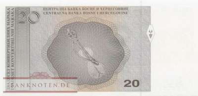 Bosnien Herzegowina - 20  Convertible Marka (#075_UNC)