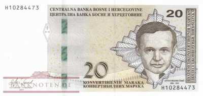 Bosnia and Herzegowina - 20  Convertible Maraka (#082b_UNC)