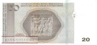 Bosnia and Herzegowina - 20  Convertible Maraka (#082c_UNC)