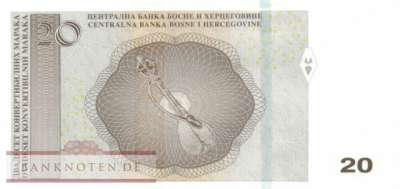 Bosnia and Herzegowina - 20  Convertible Maraka (#083c_UNC)