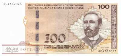 Bosnia and Herzegowina - 100  Convertible Maraka (#087b_UNC)
