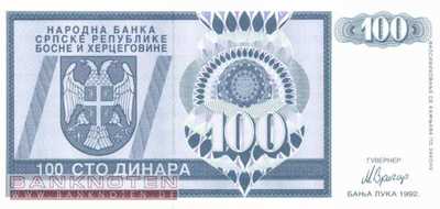 Bosnien Herzegowina - 100  Dinara (#135a_UNC)