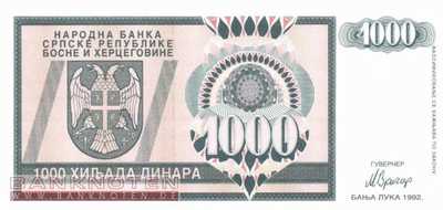 Bosnia and Herzegowina - 1.000  Dinara (#137a_UNC)