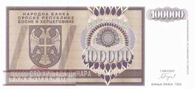 Bosnia and Herzegowina - 100.000  Dinara (#141a_UNC)