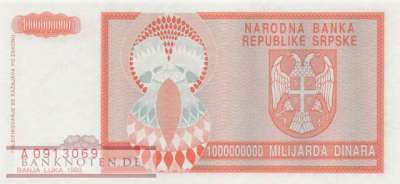 Bosnien Herzegowina - 1 Milliarde Dinara (#147a_UNC)