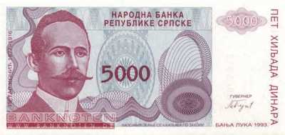 Bosnia and Herzegowina - 5.000  Dinara (#152a_UNC)