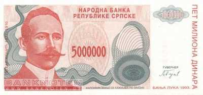Bosnia and Herzegowina - 5 Million Dinara (#156a_UNC)
