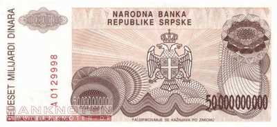 Bosnien Herzegowina - 50 Milliarden Dinara (#160a_UNC)