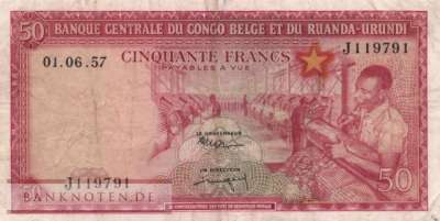 Belgian Congo - 50  Francs (#032-5706_VF)