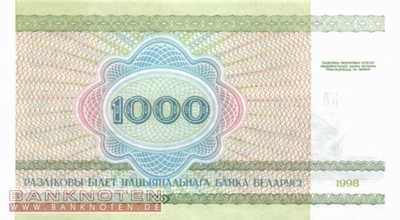 Belarus - 1.000  Rubel (#016-1_UNC)