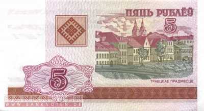 Belarus - 5 Rubel (#022_UNC)