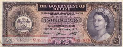 Belize - 2  Dollars (#034c_F)