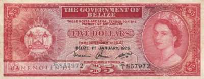 Belize - 5  Dollars (#035b_F)