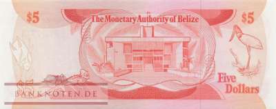 Belize - 5  Dollars (#039a_UNC)