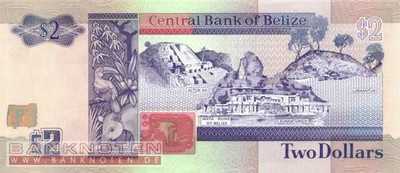 Belize - 2  Dollars (#052b_UNC)