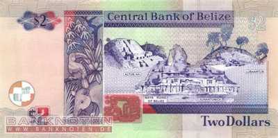 Belize - 2  Dollars (#066c_UNC)