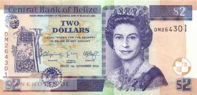 Belize - 2  Dollars (#066e_UNC)