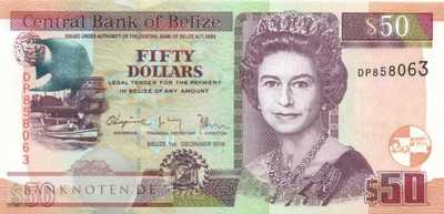 Belize - 50  Dollars (#070f_UNC)