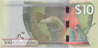 Belize - 10  Dollars (#075_UNC)