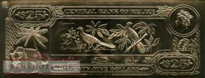 Belize - 25  Dollars (#CS1-025-3_UNC)