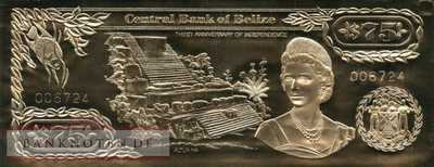 Belize - 75  Dollars (#CS1-075-1_UNC)