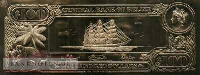 Belize - 100  Dollars (#CS1-100-3_UNC)
