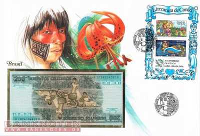 Banknote Cover Brazil - 200  Cruzieros (#BRA01_UNC)