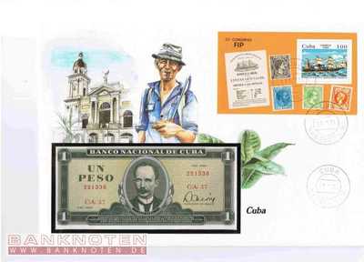 Banknotenbrief Kuba - 1  Peso (#CUB01_UNC)