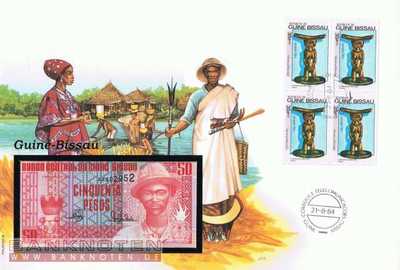 Banknotenbrief Guinea-Bissau - 50  Pesos (#GBI01_UNC)