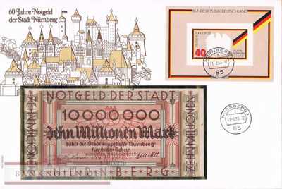 Banknote Cover Germany emergency money - 10 Million Mark (#GER04_UNC)