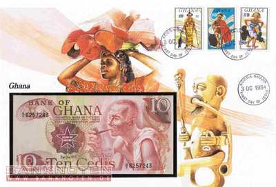 Banknotenbrief Ghana - 10  Cedis (#GHA01_UNC)