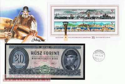 Banknotenbrief Ungarn - 20  Forint (#HUN01_UNC)