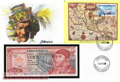 Banknotenbrief Mexiko - 20  Pesos (#MEX01_UNC)